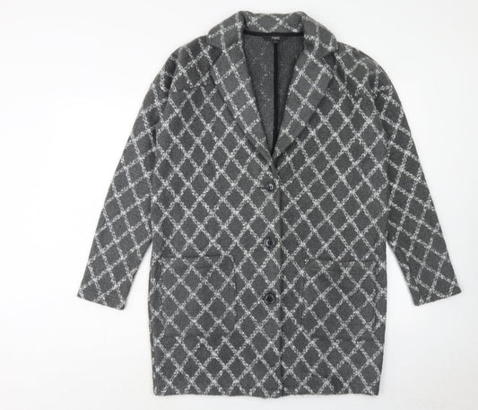 Womens UK Size M NEXT Grey Pea Coat