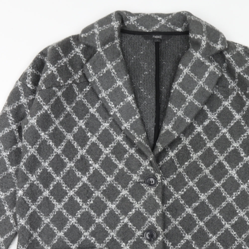 Womens UK Size M NEXT Grey Pea Coat
