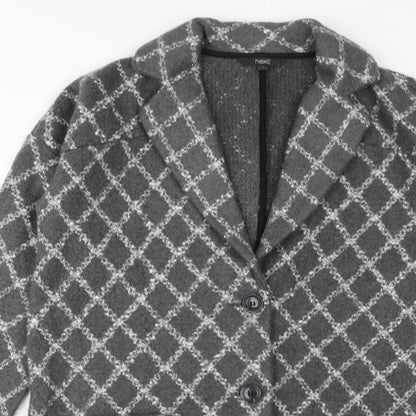 Womens UK Size M NEXT Grey Pea Coat