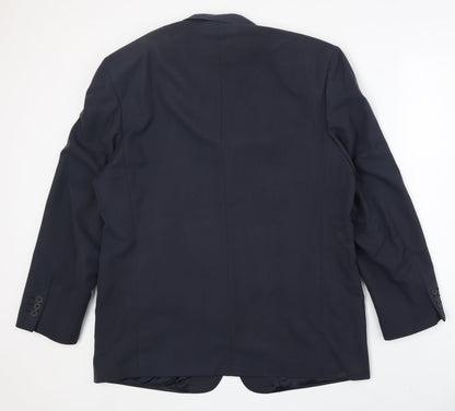 Armando Mens Blue Polyester Jacket Suit Jacket Size 44 Regular