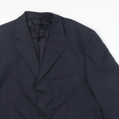 Armando Mens Blue Polyester Jacket Suit Jacket Size 44 Regular