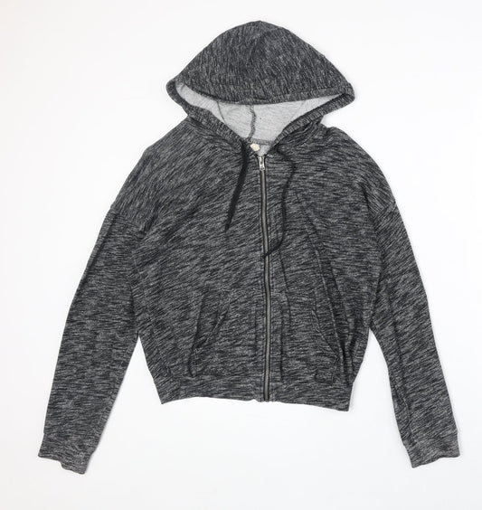 Hollister Womens Grey Cotton Full Zip Hoodie Size S Zip