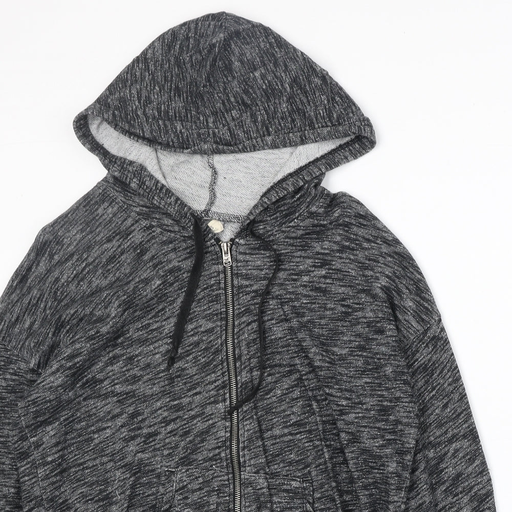 Hollister Womens Grey Cotton Full Zip Hoodie Size S Zip