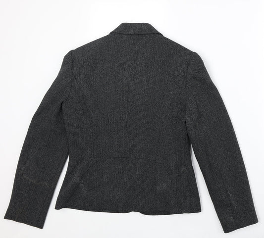 NEXT Womens Black Polyester Jacket Blazer Size 10