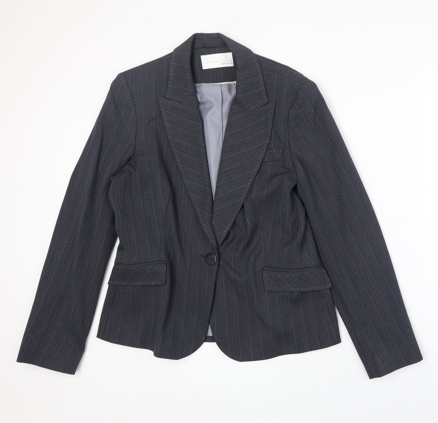 Womens UK Size 14 AMARANTO Regular Blue Blazer