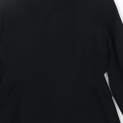 Betty Clark Womens Black Polyester Jacket Blazer Size 12