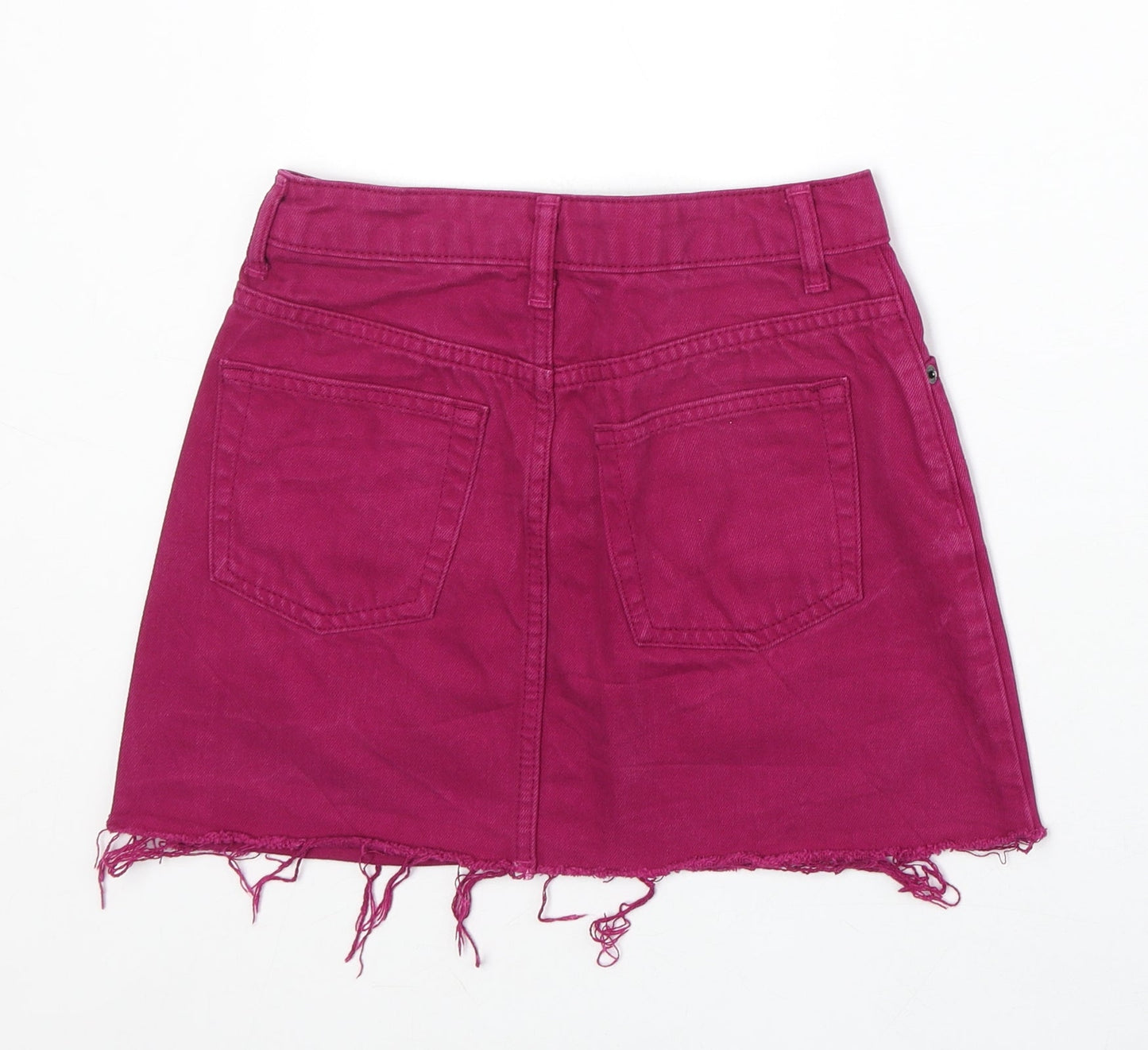 Womens UK Size 4 Topshop A-Line Denim Skirt