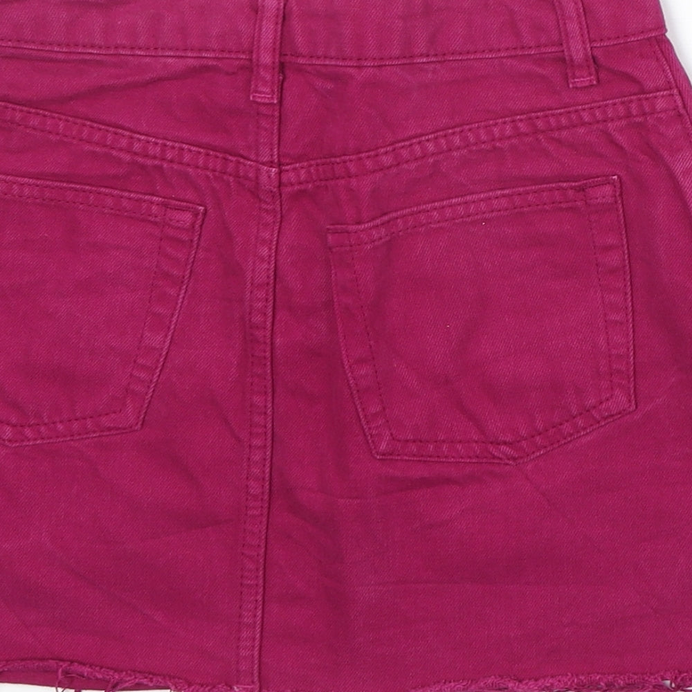 Womens UK Size 4 Topshop A-Line Denim Skirt