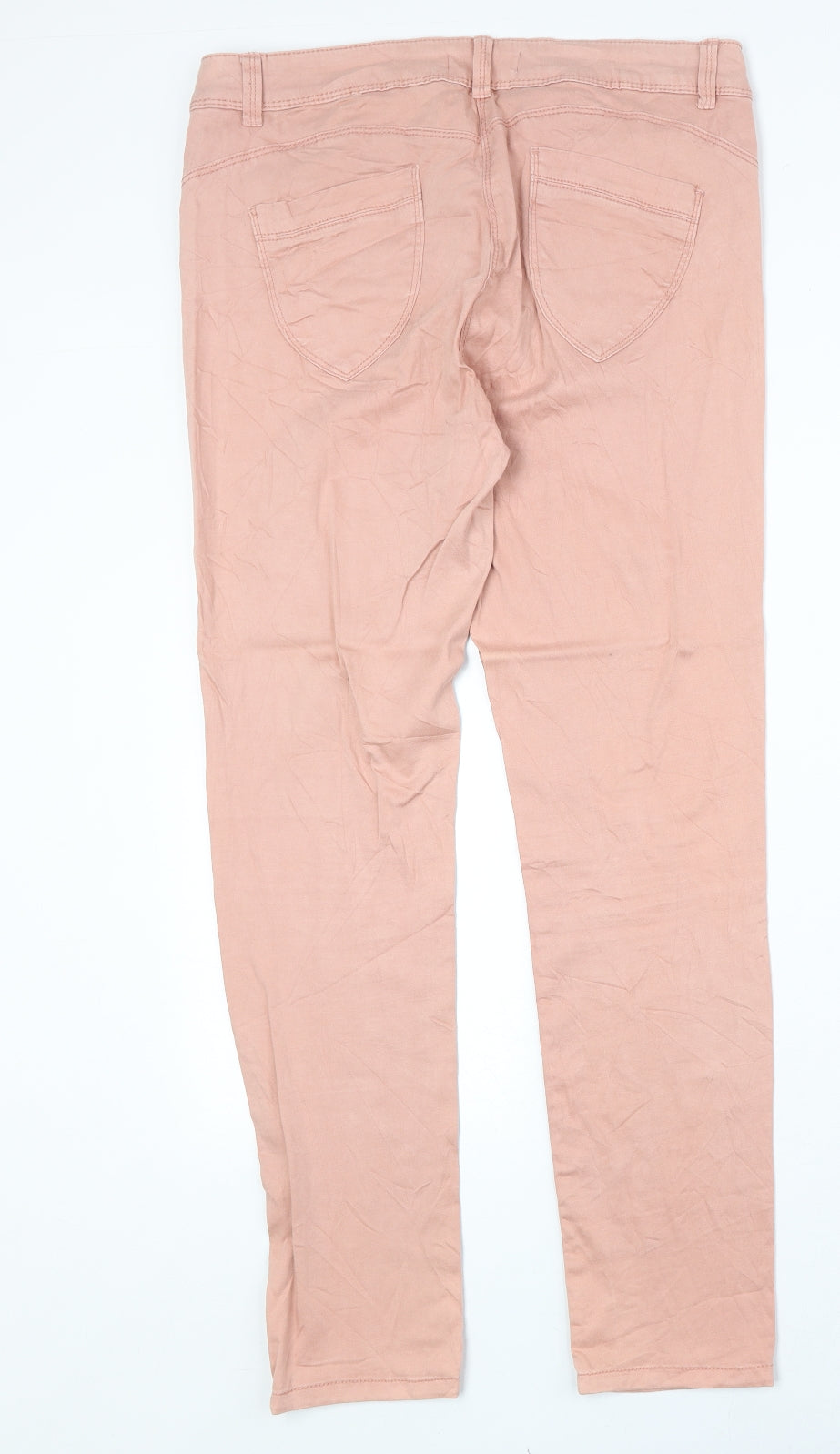 Piza Italia Womens Pink Cotton Skinny Jeans Size 33 in Regular Zip