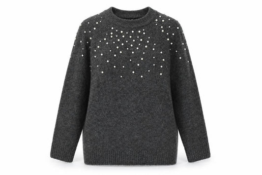 Womens UK Size 8 F&F Grey Pullover Jumper