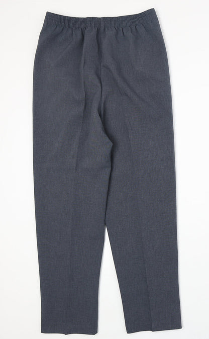 Sarika Womens Blue Polyester Trousers Size 12 Regular