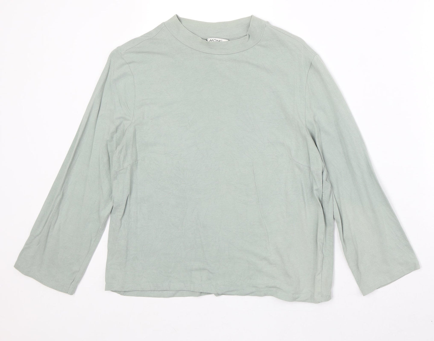Womens UK Size M Monki Green Basic T-Shirt