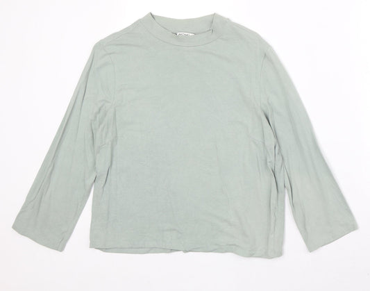 Womens UK Size M Monki Green Basic T-Shirt
