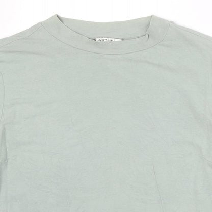 Womens UK Size M Monki Green Basic T-Shirt