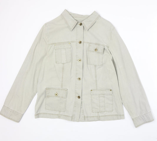Lakeland Womens Beige Jacket Size 14 Button