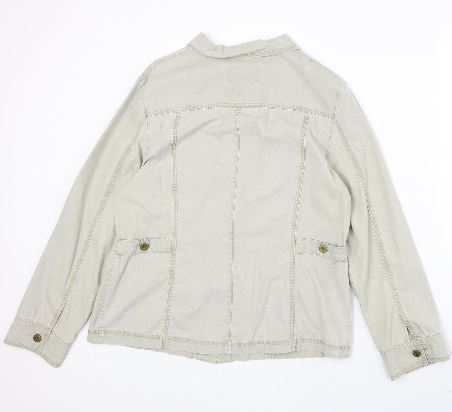 Lakeland Womens Beige Jacket Size 14 Button