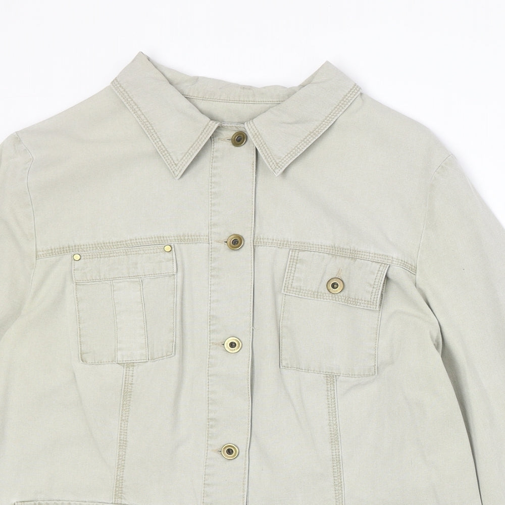 Lakeland Womens Beige Jacket Size 14 Button