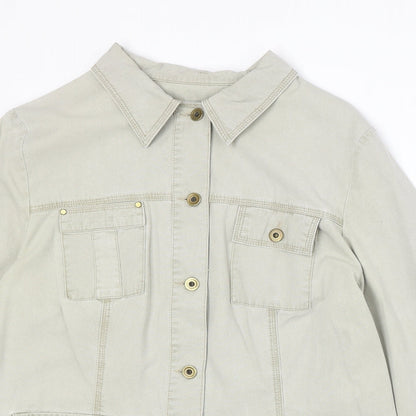 Lakeland Womens Beige Jacket Size 14 Button