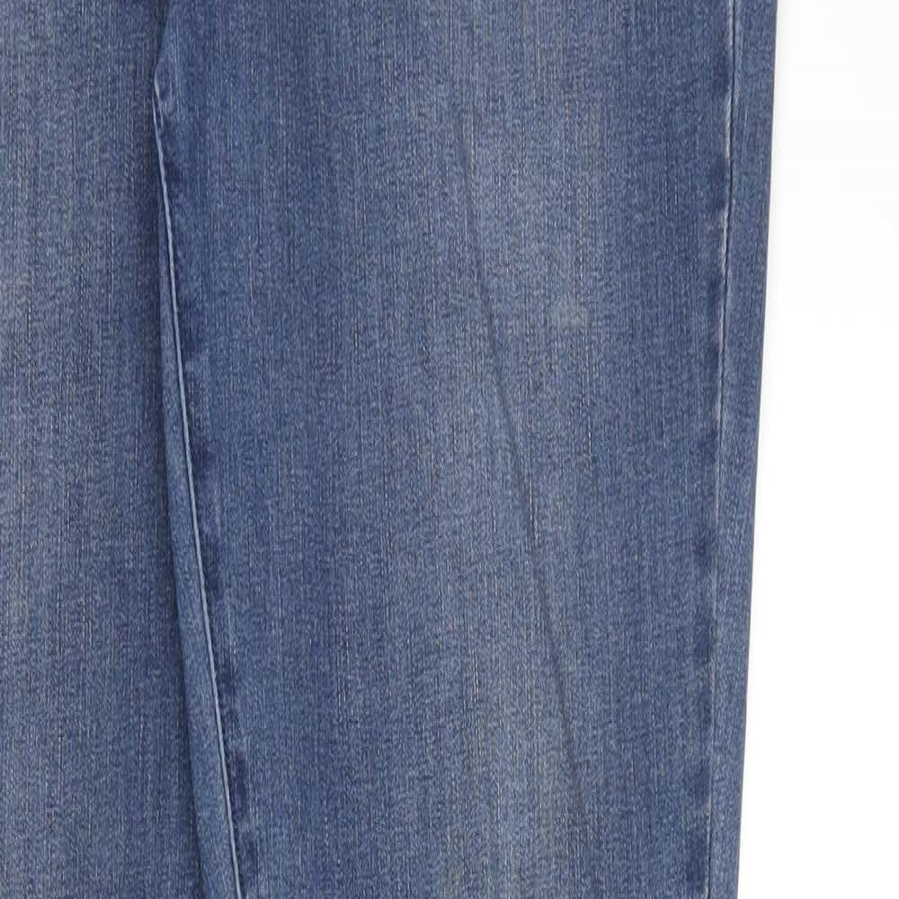 Essentials Womens Blue Cotton Skinny Jeans Size 31 in Regular Zip