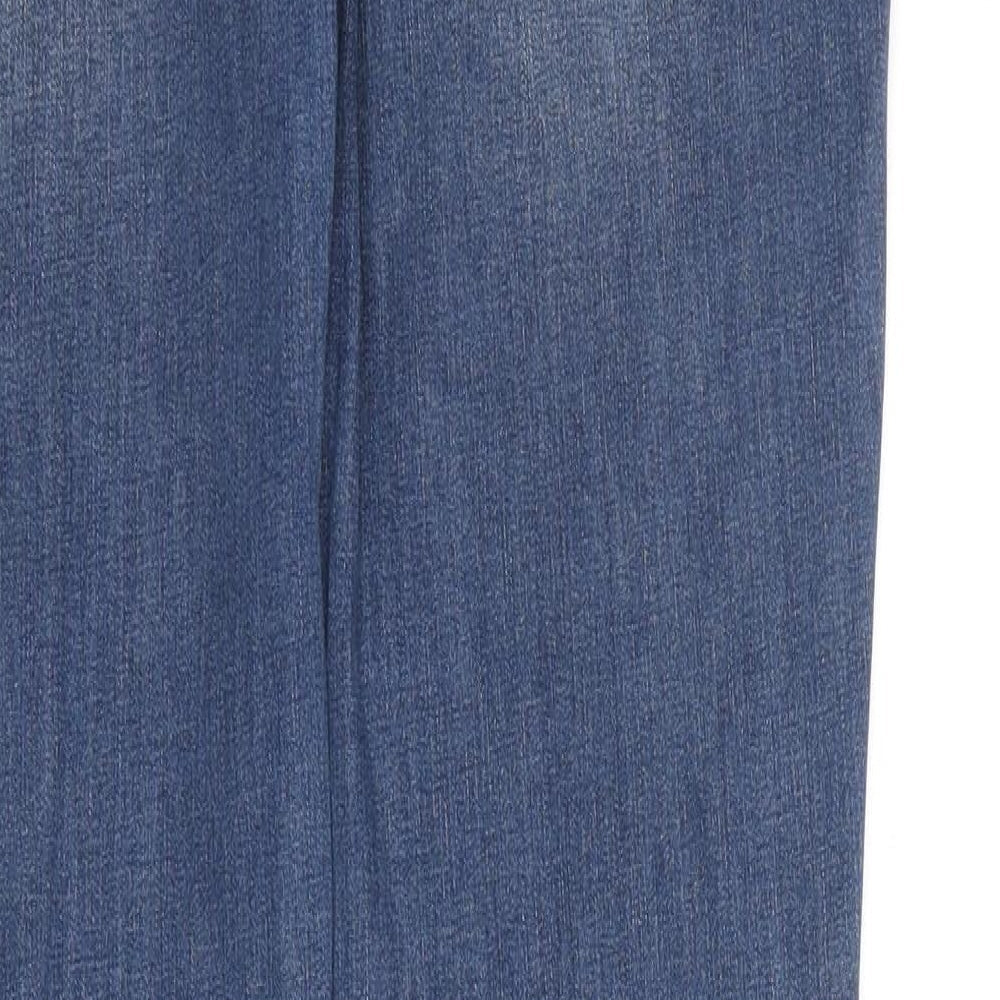 Essentials Womens Blue Cotton Skinny Jeans Size 31 in Regular Zip