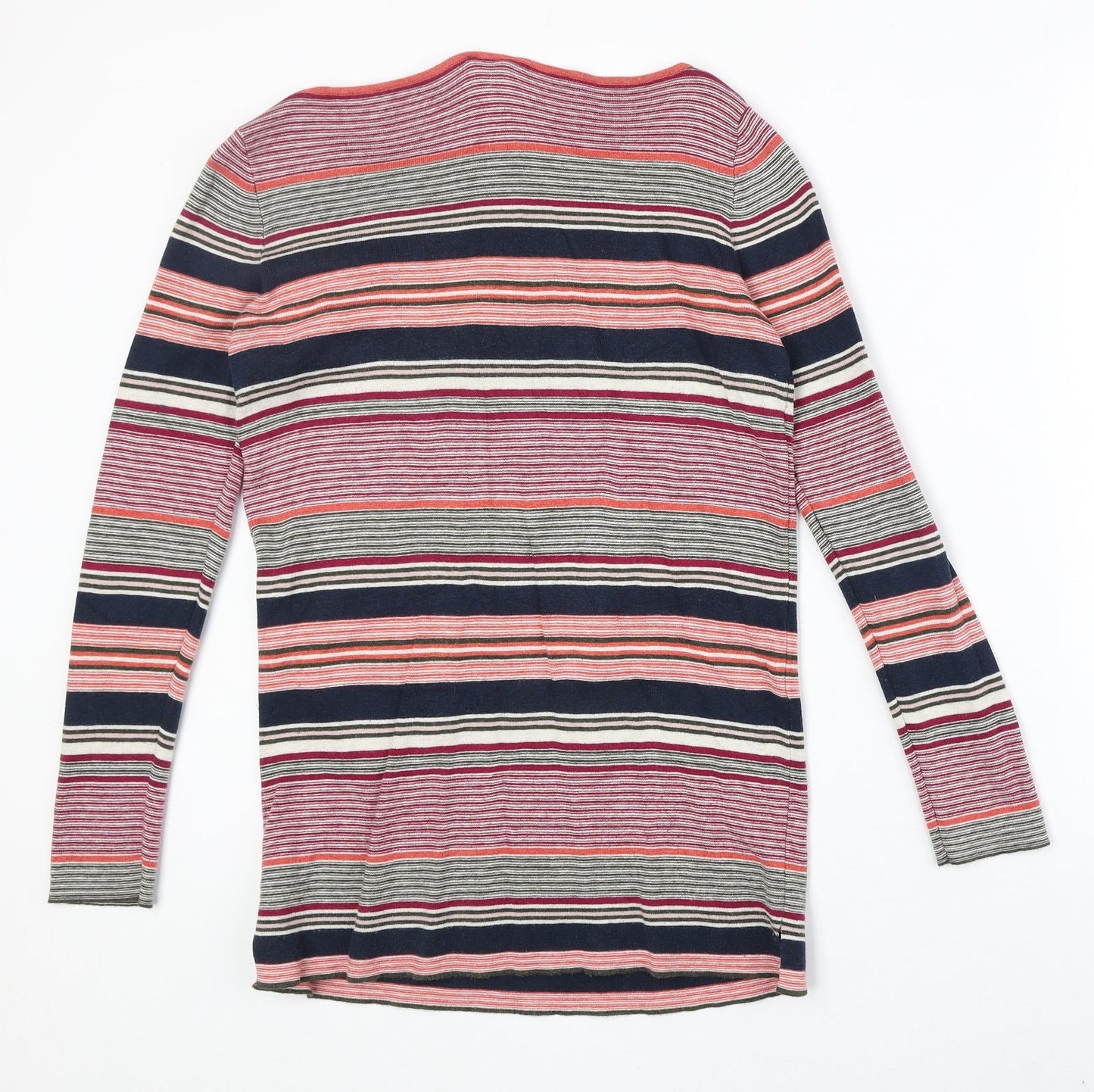 Gap Womens Multicoloured Boat Neck Striped Cotton Pullover Jumper Size S
