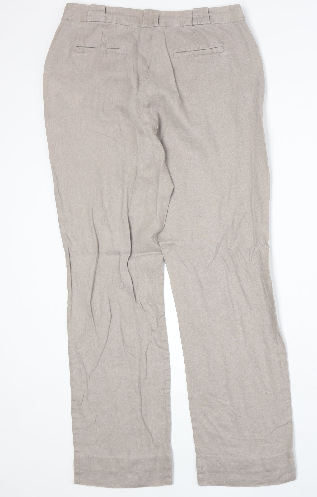Womens UK Size 12 Punt Roma Regular Fit  Beige Trousers