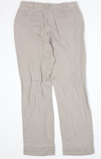 Womens UK Size 12 Punt Roma Regular Fit  Beige Trousers