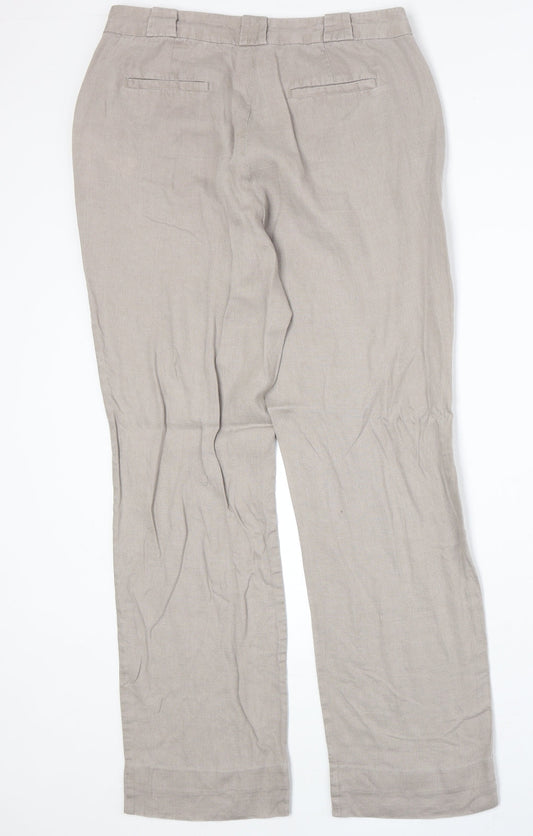 Womens UK Size 12 Punt Roma Regular Fit  Beige Trousers