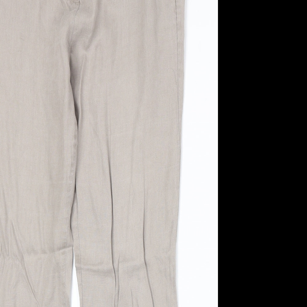 Womens UK Size 12 Punt Roma Regular Fit  Beige Trousers