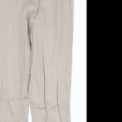 Womens UK Size 12 Punt Roma Regular Fit  Beige Trousers