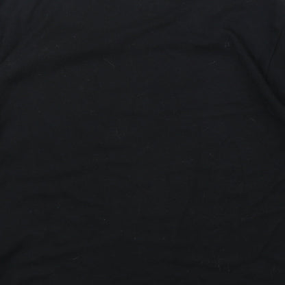 Womens UK Size L Preworn Black Basic T-Shirt