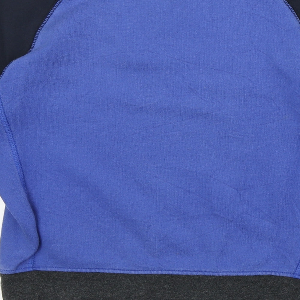 Mobacco Boys Blue Geometric 100% Cotton Pullover Sweatshirt Size 8-9 Years Pullover