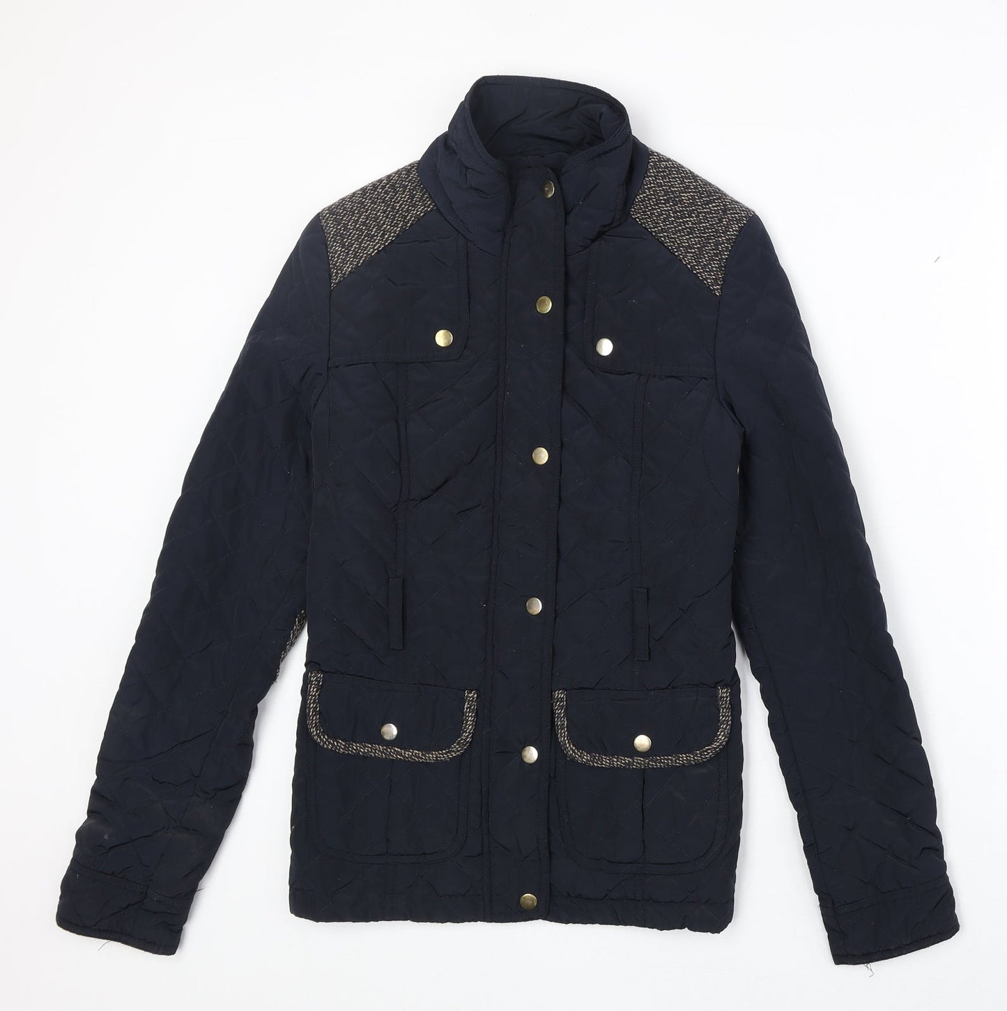 Womens UK Size 6 Atmosphere Blue Quilted Coat