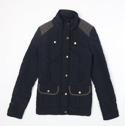 Womens UK Size 6 Atmosphere Blue Quilted Coat