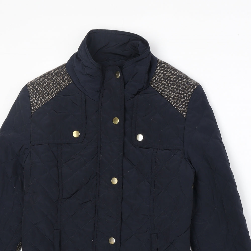 Womens UK Size 6 Atmosphere Blue Quilted Coat
