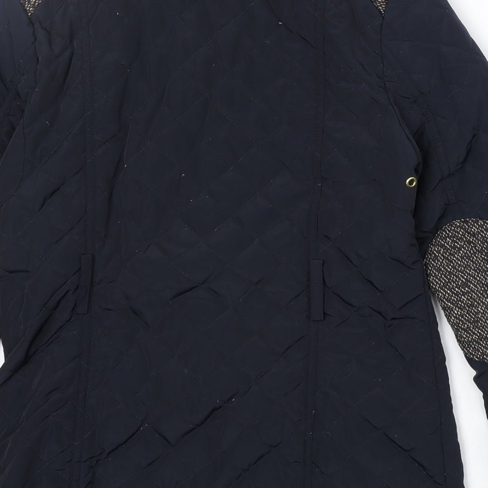 Womens UK Size 6 Atmosphere Blue Quilted Coat