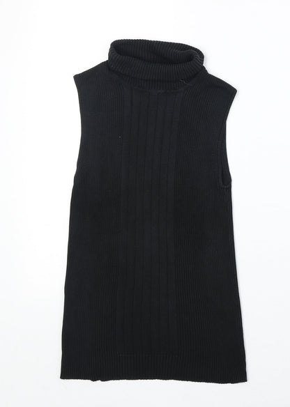 Laundry Industry Womens Black Polyester Basic T-Shirt Size XS Roll Neck