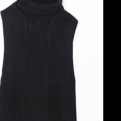 Laundry Industry Womens Black Polyester Basic T-Shirt Size XS Roll Neck