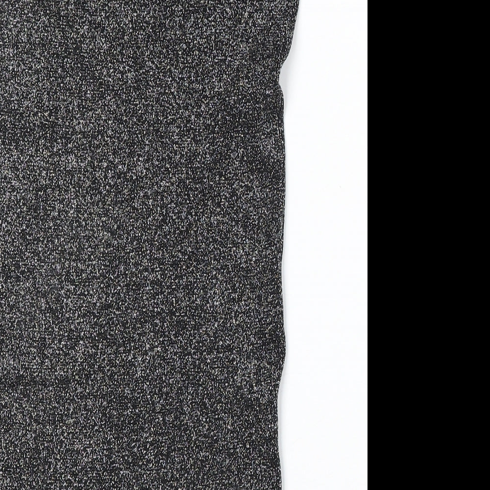 Oasis Womens Silver Viscose Bandage Skirt Size M