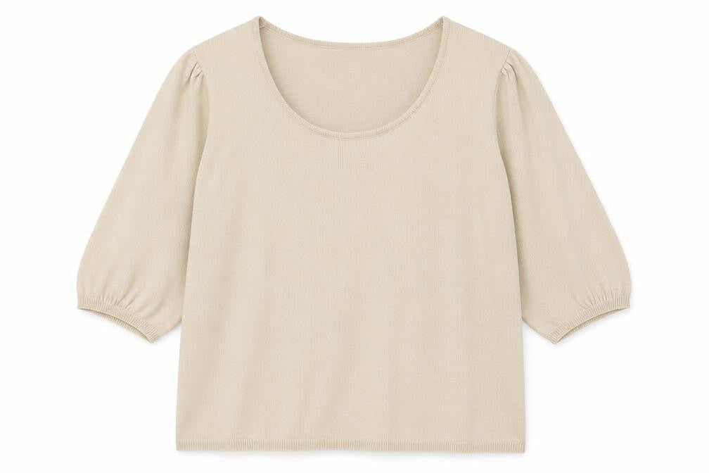 Womens UK Size 20 Note Beige Pullover Jumper