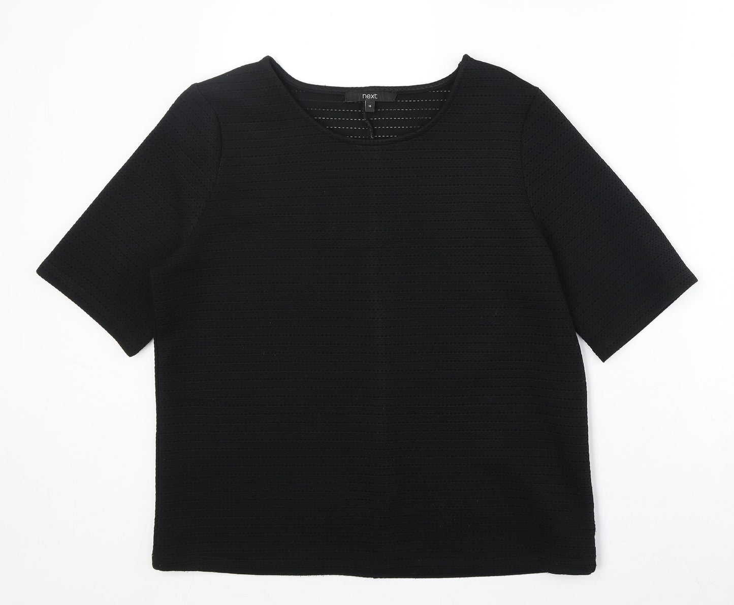 Womens UK Size 14 NEXT Black Basic T-Shirt