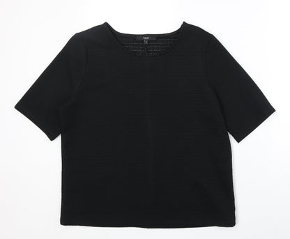 Womens UK Size 14 NEXT Black Basic T-Shirt