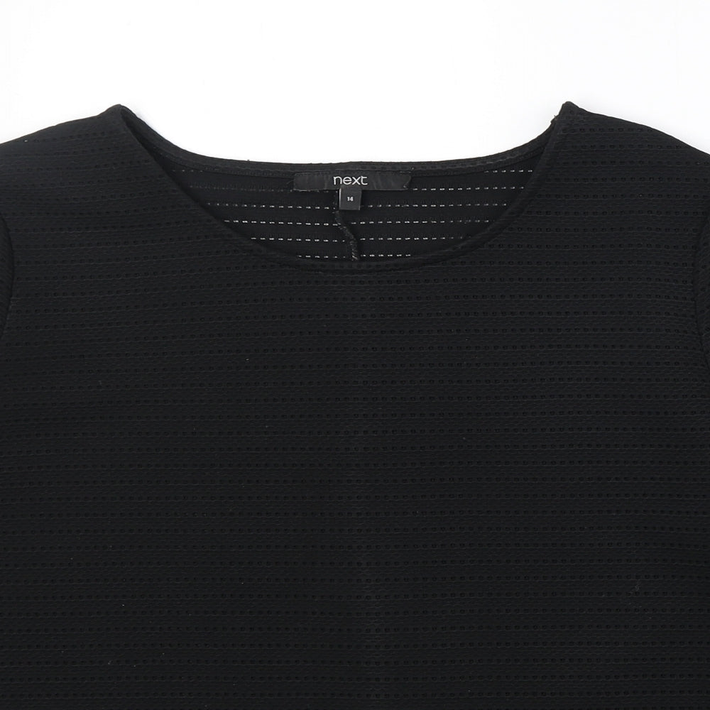 Womens UK Size 14 NEXT Black Basic T-Shirt