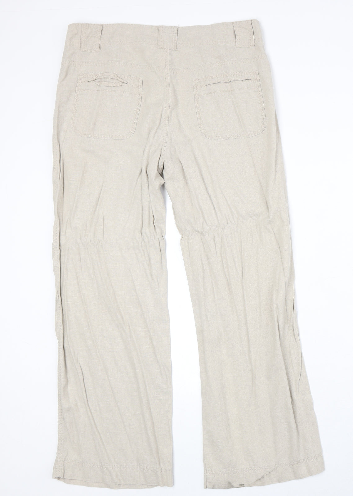 Womens UK Size 12 Marks and Spencer Regular Fit  Beige Trousers