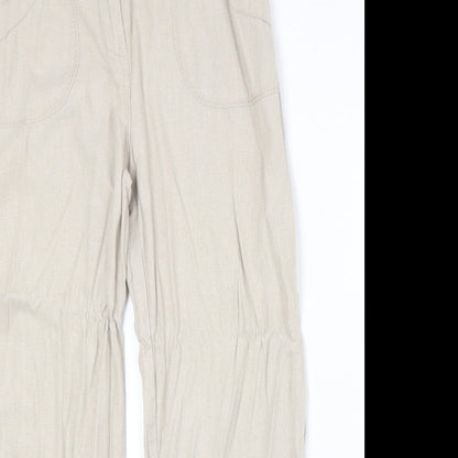 Womens UK Size 12 Marks and Spencer Regular Fit  Beige Trousers