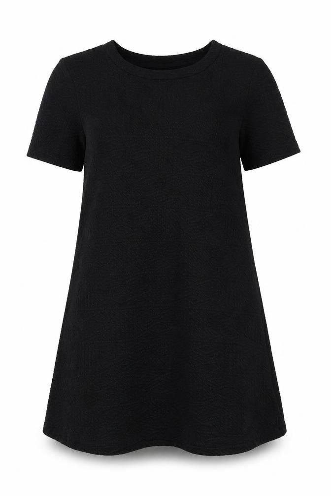 Forever 21 Girls Black Polyester A-Line Size L Round Neck Pullover