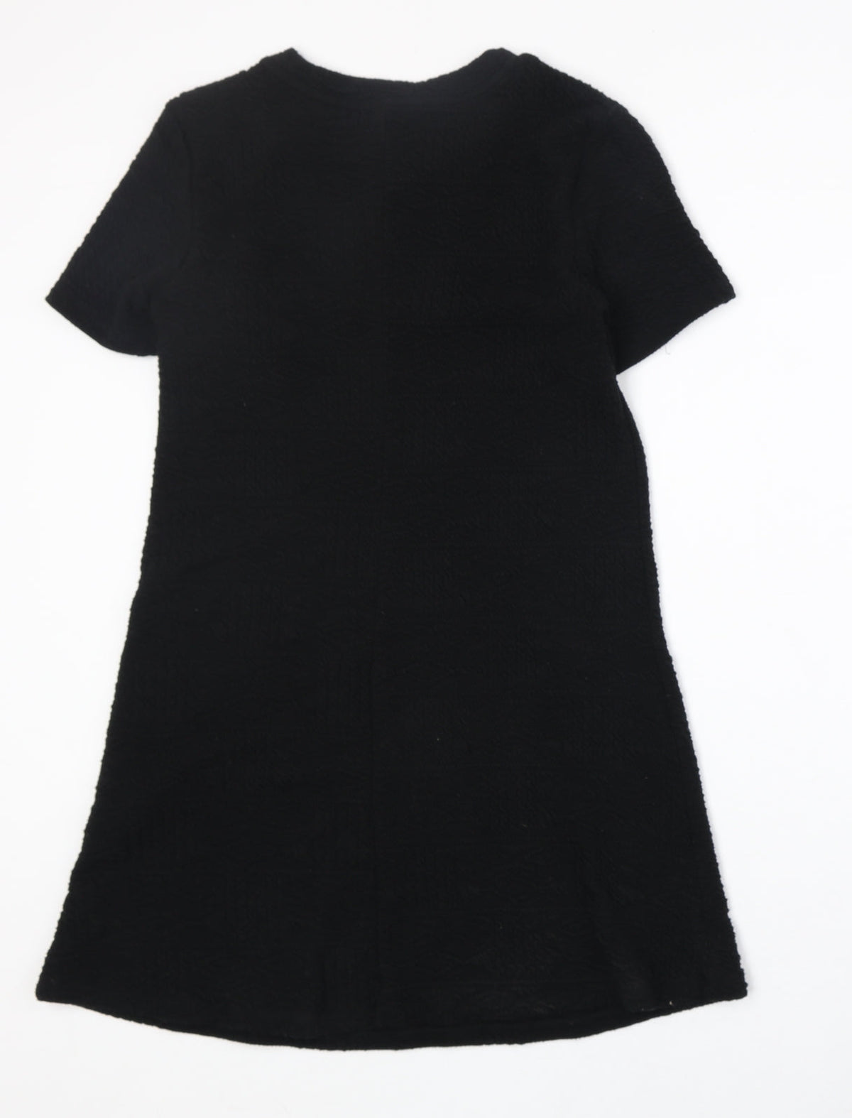 Forever 21 Girls Black Polyester A-Line Size L Round Neck Pullover
