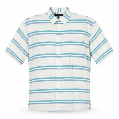 Mens UK Size M Menace Blue  Button-Up Short Sleeve Casual Shirt