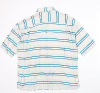 Mens UK Size M Menace Blue  Button-Up Short Sleeve Casual Shirt