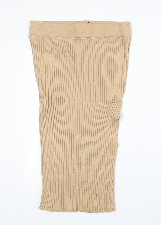 Marks and Spencer Womens Yellow Viscose Bandage Skirt Size M